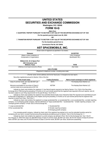 Vorschaubild AST SpaceMobile 10-Q Quartalsbericht 2024 