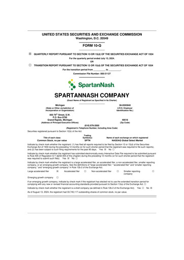 Thumbnail SpartanNash
 10-Q Quarterly Report FY2024 