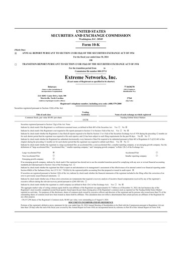 Thumbnail Extreme Networks
 10-K Annual Report 2024