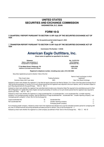 Thumbnail American Eagle Outfitters
 10-Q Quarterly Report FY2024 
