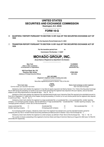 Thumbnail Movado Group 10-Q Quarterly Report FY2025 