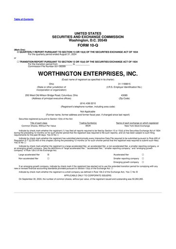 Thumbnail Worthington Enterprises 10-Q Quarterly Report FY2025 
