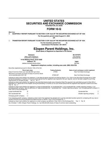 Miniature e2open 10-Q Rapport trimestriel 2025 
