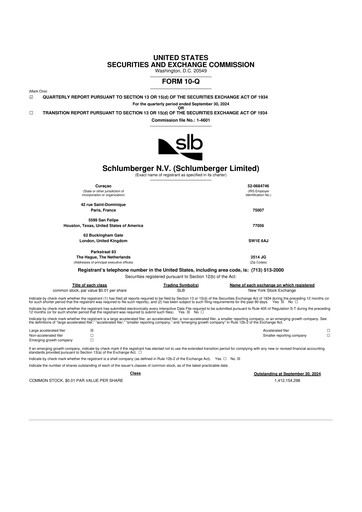Vorschaubild SLB (Schlumberger) 10-Q Quartalsbericht 2024 