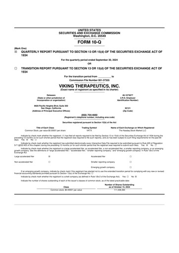 Thumbnail Viking Therapeutics
 10-Q Quarterly Report FY2024 