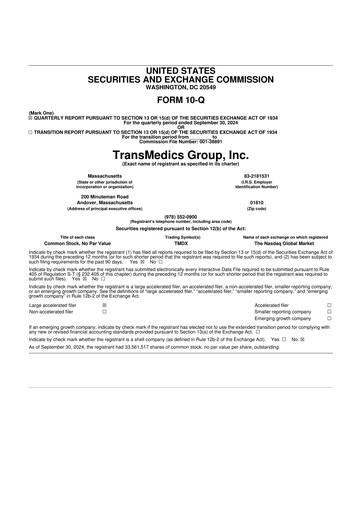 Thumbnail TransMedics Group 10-Q Quarterly Report FY2024 