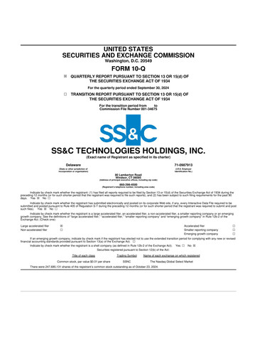 Thumbnail SS&C Technologies
 10-Q Quarterly Report FY2024 