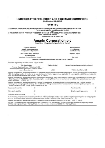 Thumbnail Amarin Corporation
 10-Q Quarterly Report FY2024 