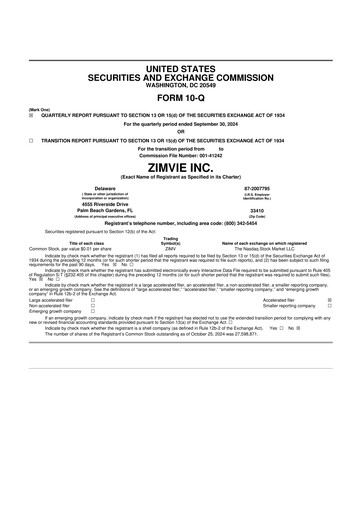 Thumbnail ZimVie 10-Q Quarterly Report FY2024 