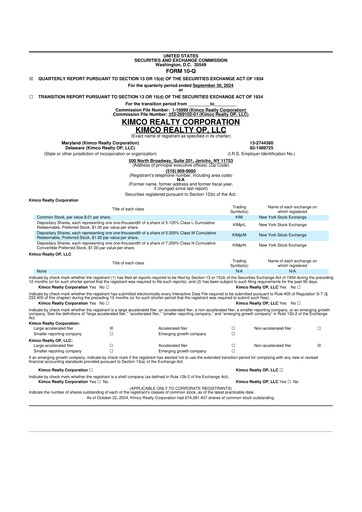 Vorschaubild Kimco Realty
 10-Q Quartalsbericht 2024 