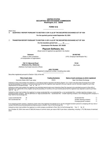 Miniature Paycom
 10-Q Rapport trimestriel 2024 