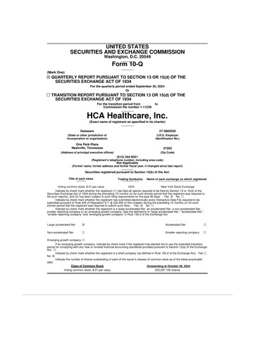 Thumbnail HCA Healthcare 10-Q Quarterly Report FY2024 