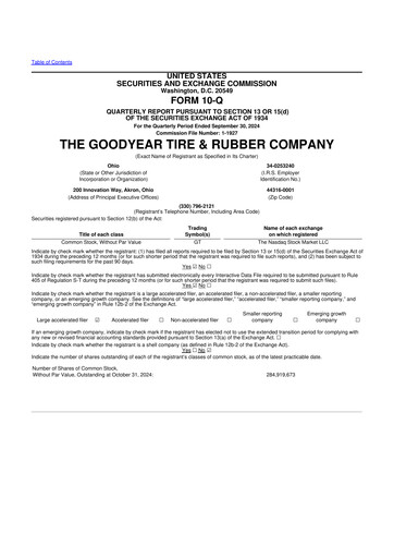 Thumbnail Goodyear 10-Q Quarterly Report FY2024 