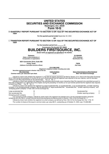 Miniature Builders FirstSource
 10-Q Rapport trimestriel 2024 