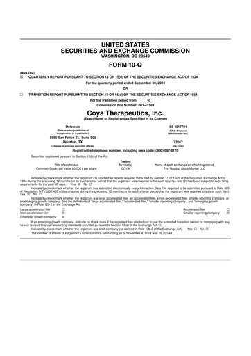 Thumbnail Coya Therapeutics 10-Q Quarterly Report FY2024 