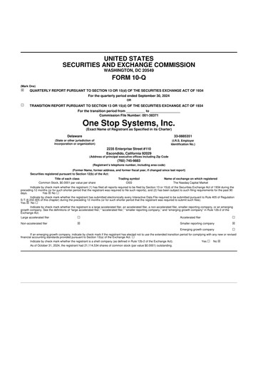 Thumbnail One Stop Systems 10-Q Quarterly Report FY2024 