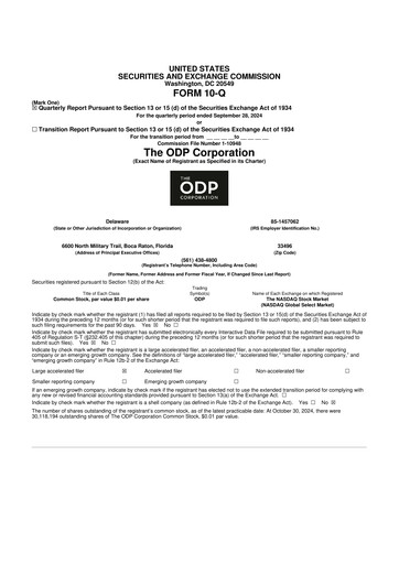 Thumbnail The ODP Corporation
 10-Q Quarterly Report FY2024 