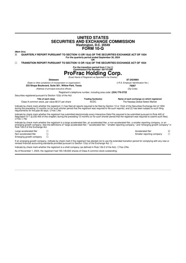 Thumbnail ProFrac 10-Q Quarterly Report FY2024 