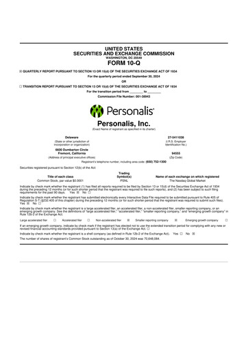 Thumbnail Personalis 10-Q Quarterly Report FY 