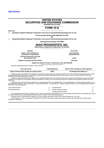 Miniature Sera Prognostics 10-Q Rapport trimestriel 2024 