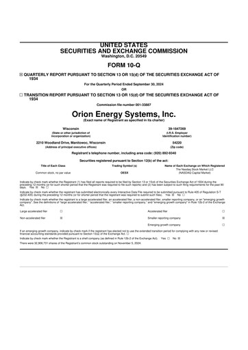 Thumbnail Orion Energy Systems
 10-Q Quarterly Report FY2024 