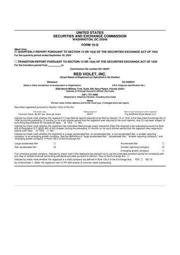 Thumbnail Red Violet 10-Q Quarterly Report FY2024 