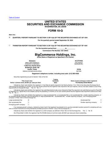 Thumbnail BigCommerce 10-Q Quarterly Report FY2024 