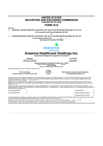 Thumbnail Aveanna Healthcare 10-Q Quarterly Report FY2024 