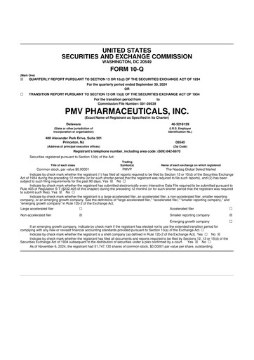 Thumbnail PMV Pharmaceuticals 10-Q Quarterly Report FY2024 