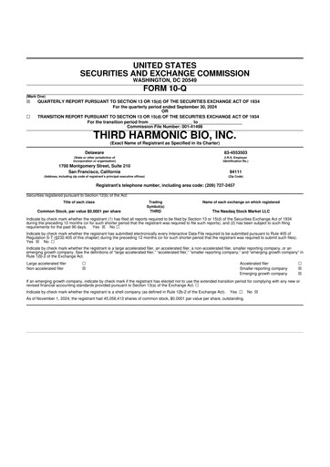 Thumbnail Third Harmonic Bio 10-Q Quarterly Report FY2024 