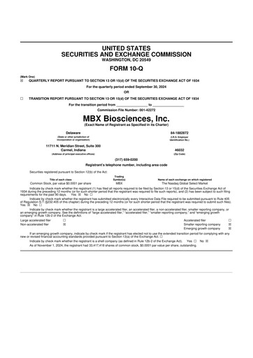 Thumbnail MBX Biosciences 10-Q Quarterly Report FY2024 