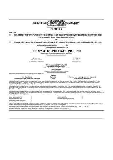 Thumbnail CSG International
 10-Q Quarterly Report FY2024 