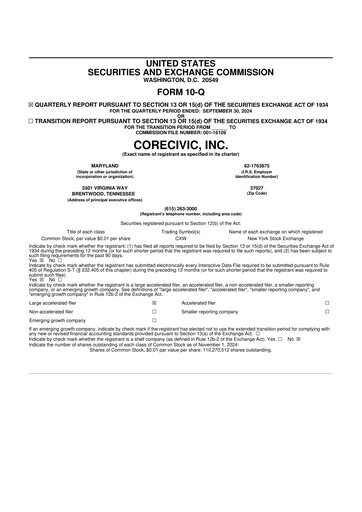 Thumbnail CoreCivic 10-Q Quarterly Report FY2024 
