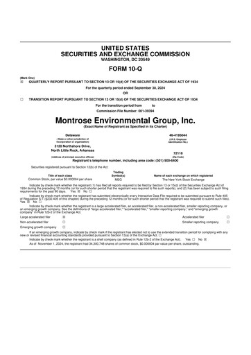 Miniature Montrose Environmental 10-Q Rapport trimestriel 2024 