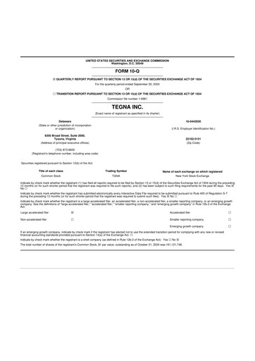 Thumbnail Tegna 10-Q Quarterly Report FY2024 