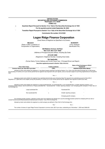 Thumbnail Logan Ridge Finance 10-Q Quarterly Report FY2024 