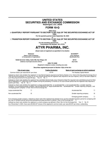 Thumbnail aTyr Pharma 10-Q Quarterly Report FY2024 