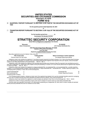 Vorschaubild Strattec Security 10-Q Quartalsbericht 2025 