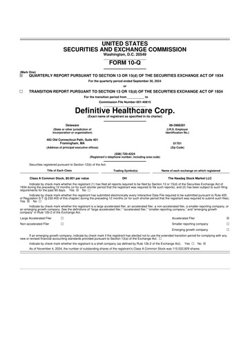 Thumbnail Definitive Healthcare 10-Q Quarterly Report FY2024 