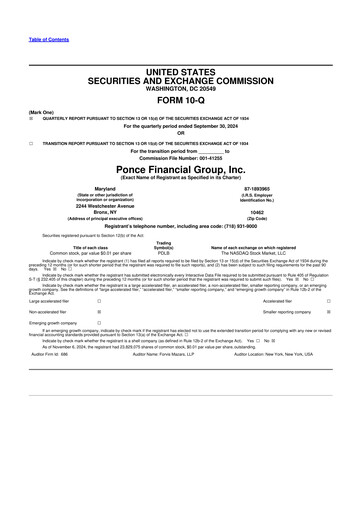 Thumbnail Ponce Financial Group 10-Q Quarterly Report FY2024 