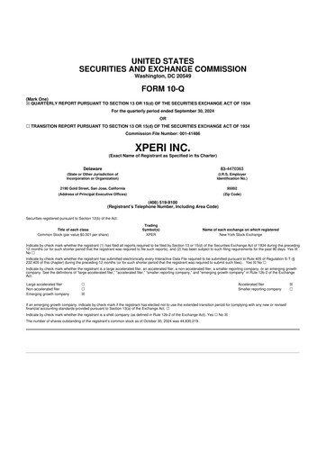 Vorschaubild Xperi 10-Q Quartalsbericht 2024 