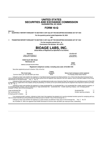 Thumbnail BioAge Labs 10-Q Quarterly Report FY2024 