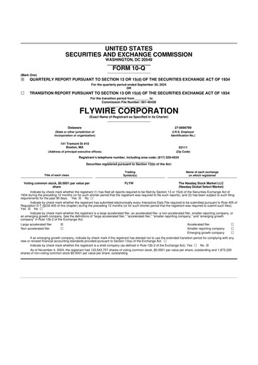 Vorschaubild Flywire 10-Q Quartalsbericht 2024 