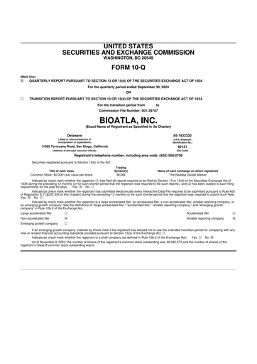 Thumbnail BioAtla 10-Q Quarterly Report FY2024 