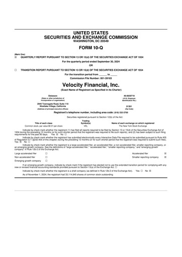 Thumbnail Velocity Financial 10-Q Quarterly Report FY2024 