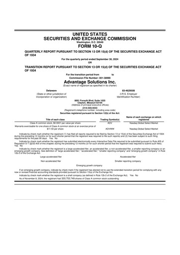 Thumbnail Advantage Solutions 10-Q Quarterly Report FY2024 