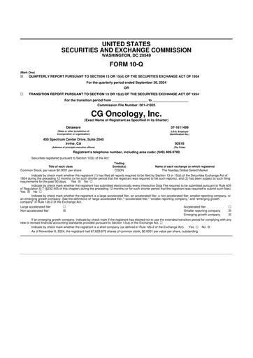 Thumbnail CG Oncology 10-Q Quarterly Report FY2024 