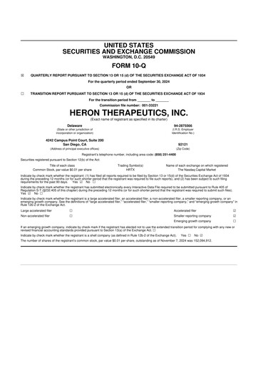 Thumbnail Heron Therapeutics 10-Q Quarterly Report FY2024 