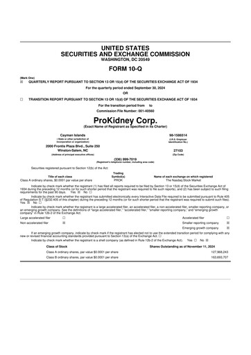 Vorschaubild ProKidney 10-Q Quartalsbericht 2024 