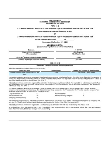 Thumbnail Longeveron 10-Q Quarterly Report FY2024 